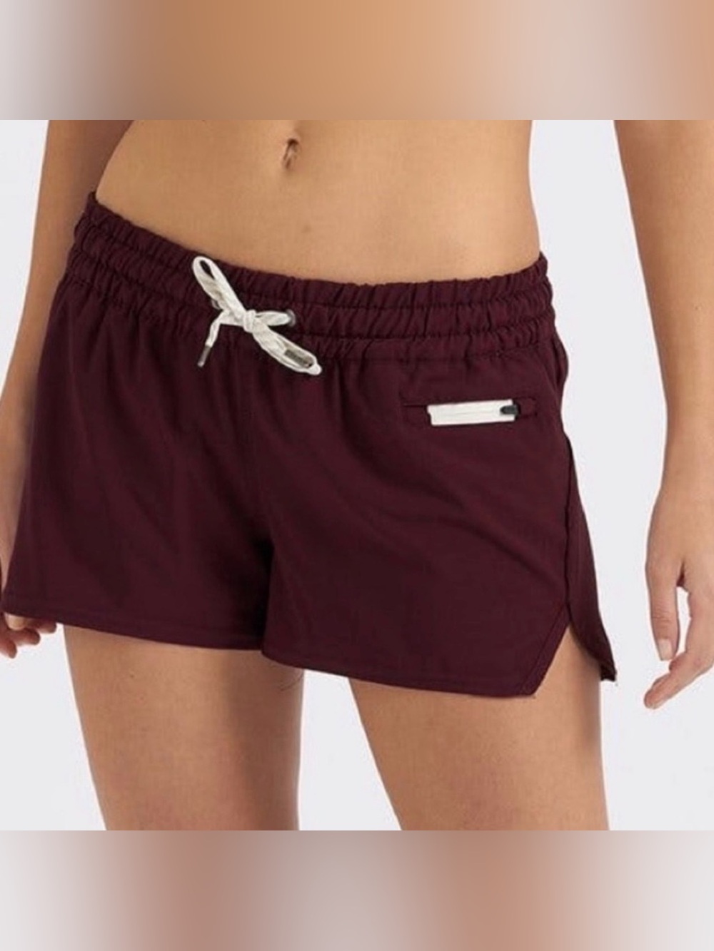 Vuori Clementine Shorts - Maroon - Large - GUC